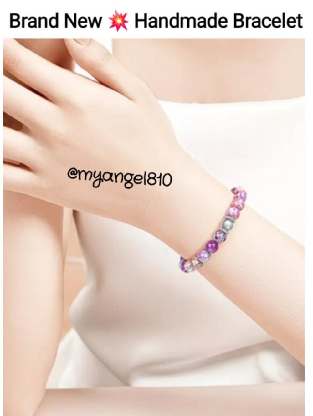 Moonstone & Colorful Rhinestone Bracelet - Always Remember You're Braver